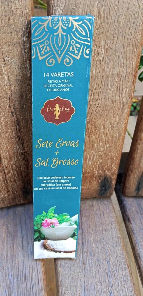 Incenso Krishna - 7 Ervas e Sal Grosso