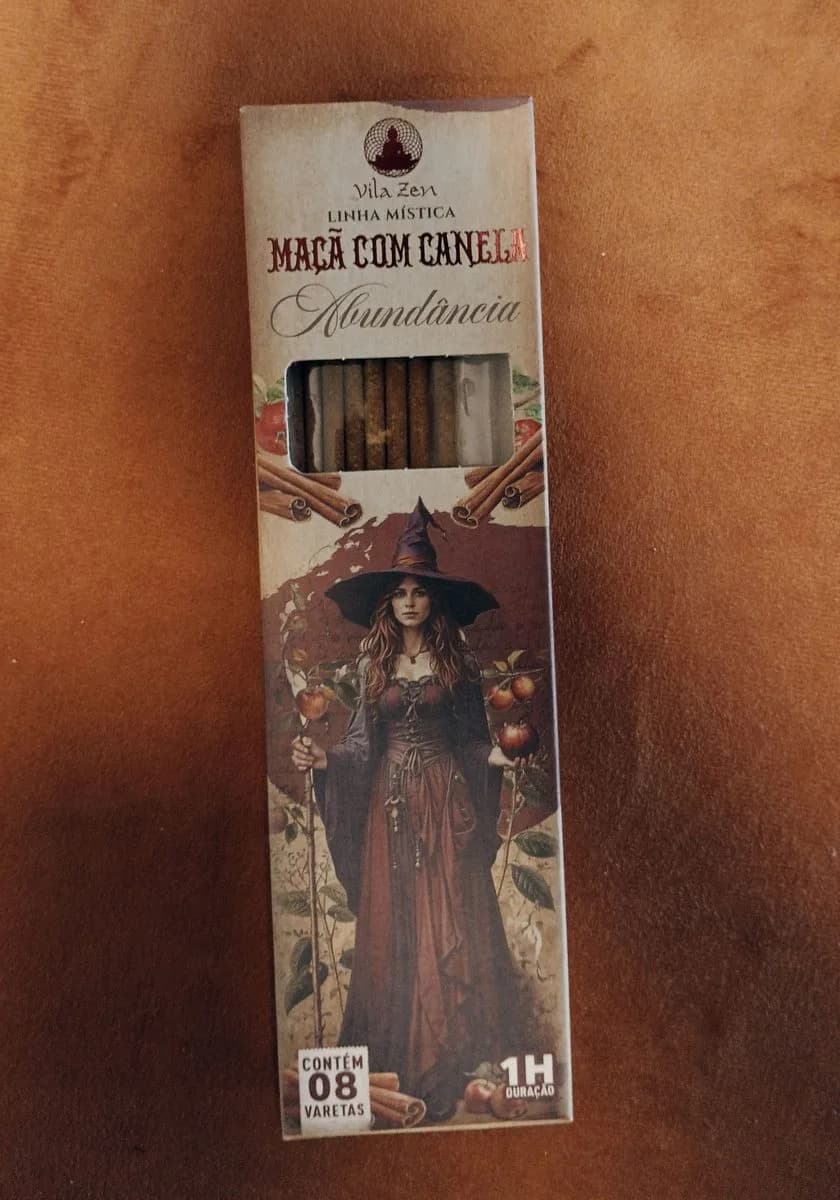 Incenso Vila Zen Linha Mística - canela com maçã