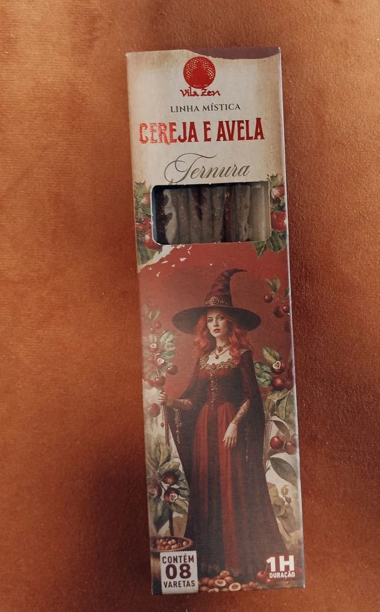Incenso Vila Zen Linha Mística - Cereja com avelã