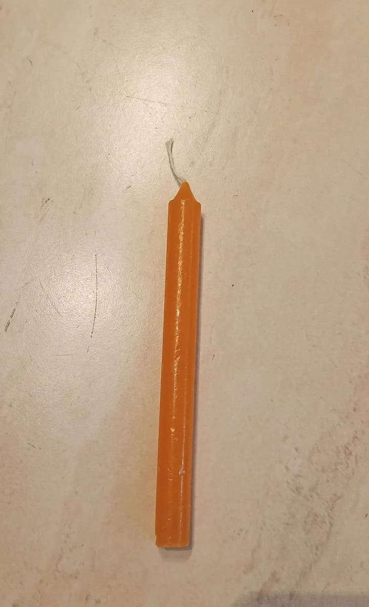 Vela palito laranja